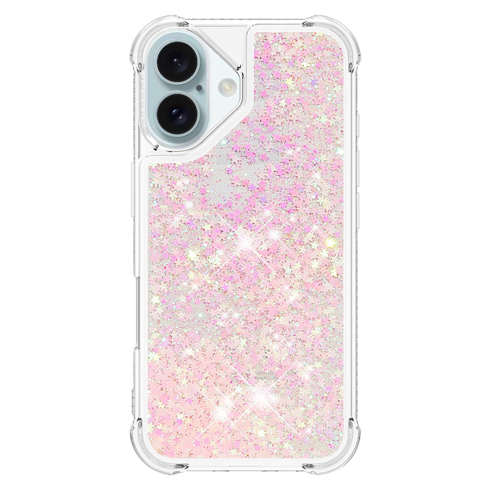 IMEIKONST Glitzer-Handyhülle Mit Flüssig-Treibsand-Effekt Für IPhone 16 Plus – Stoßfest & Klar