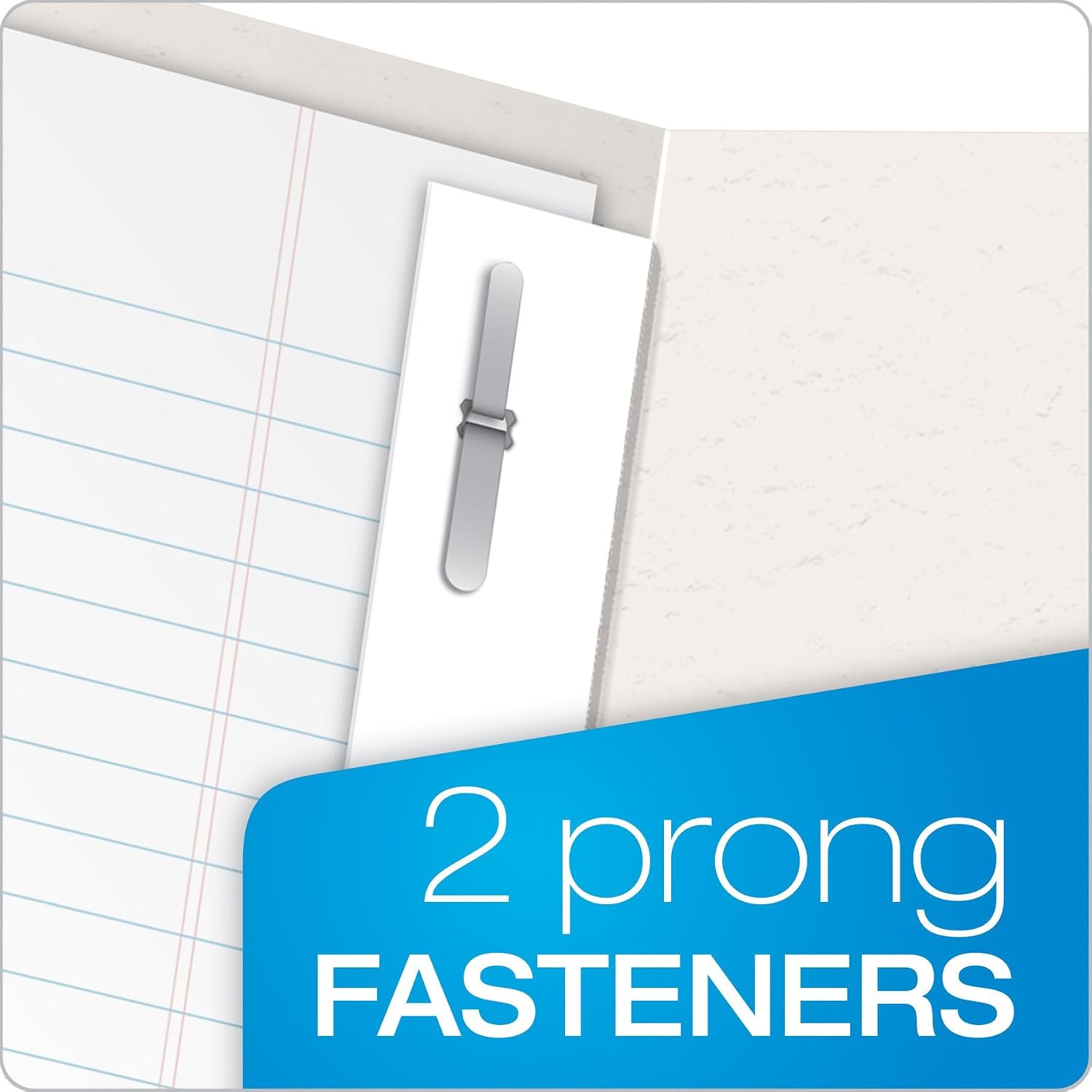 Oxford Two-Pocket Folders w/Fasteners, White, Letter Size, 25 per Box (57704), 25-Count - Image 3