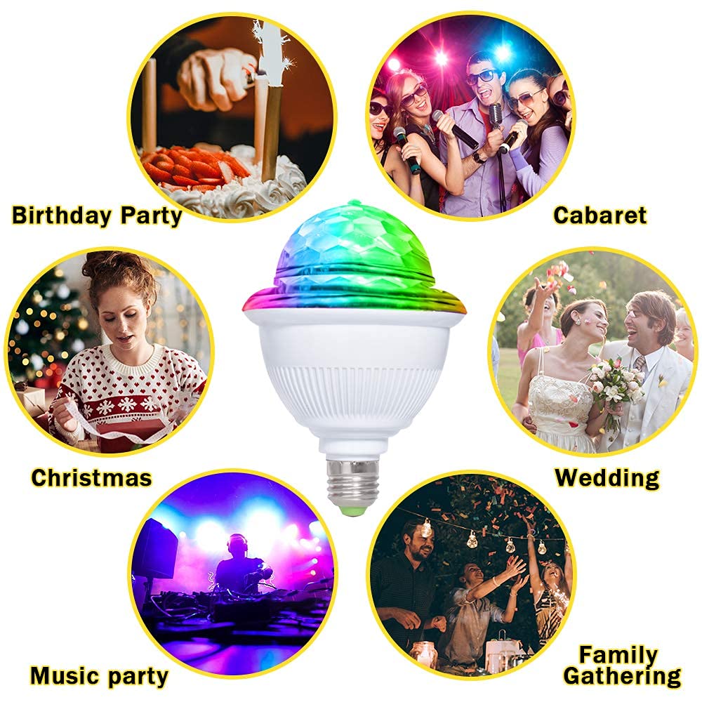 LETOUR Sfera da discoteca Bluetooth a sfera sfaccettata con telecomando, LED controllato da musica, luce per feste di Halloween, Natale, feste, bambini, compleanno, DJ discoteca, bar, club, karaoke,