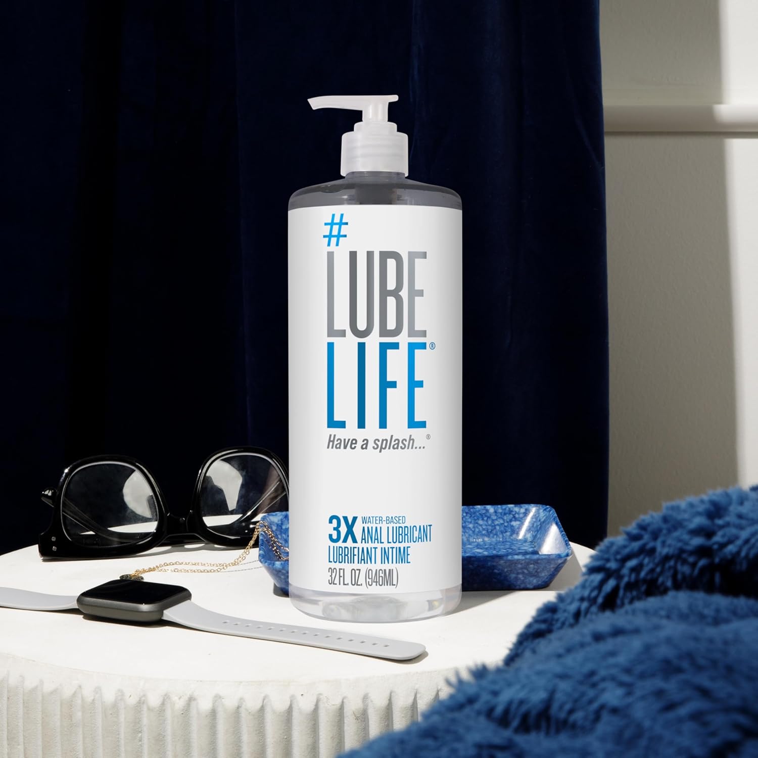 LubeLife 3X Anal Lubricant, Thicker Water-Based lube for Men, Women and Couples, Extra Protection, Non-Sticky, Smooth Glide, 32 Fl Oz