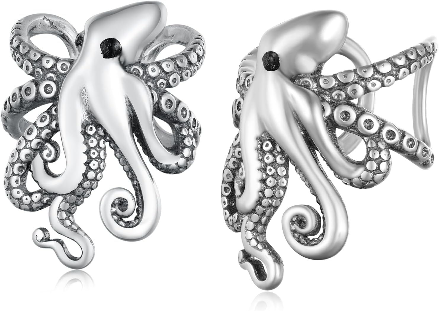 Octopus Ear Cuff 925 Sterling Silver Vintage Octopus Ear Cuff Earrings for Women Sea Animal Jewelry Gifts for Christmas Sea Lover