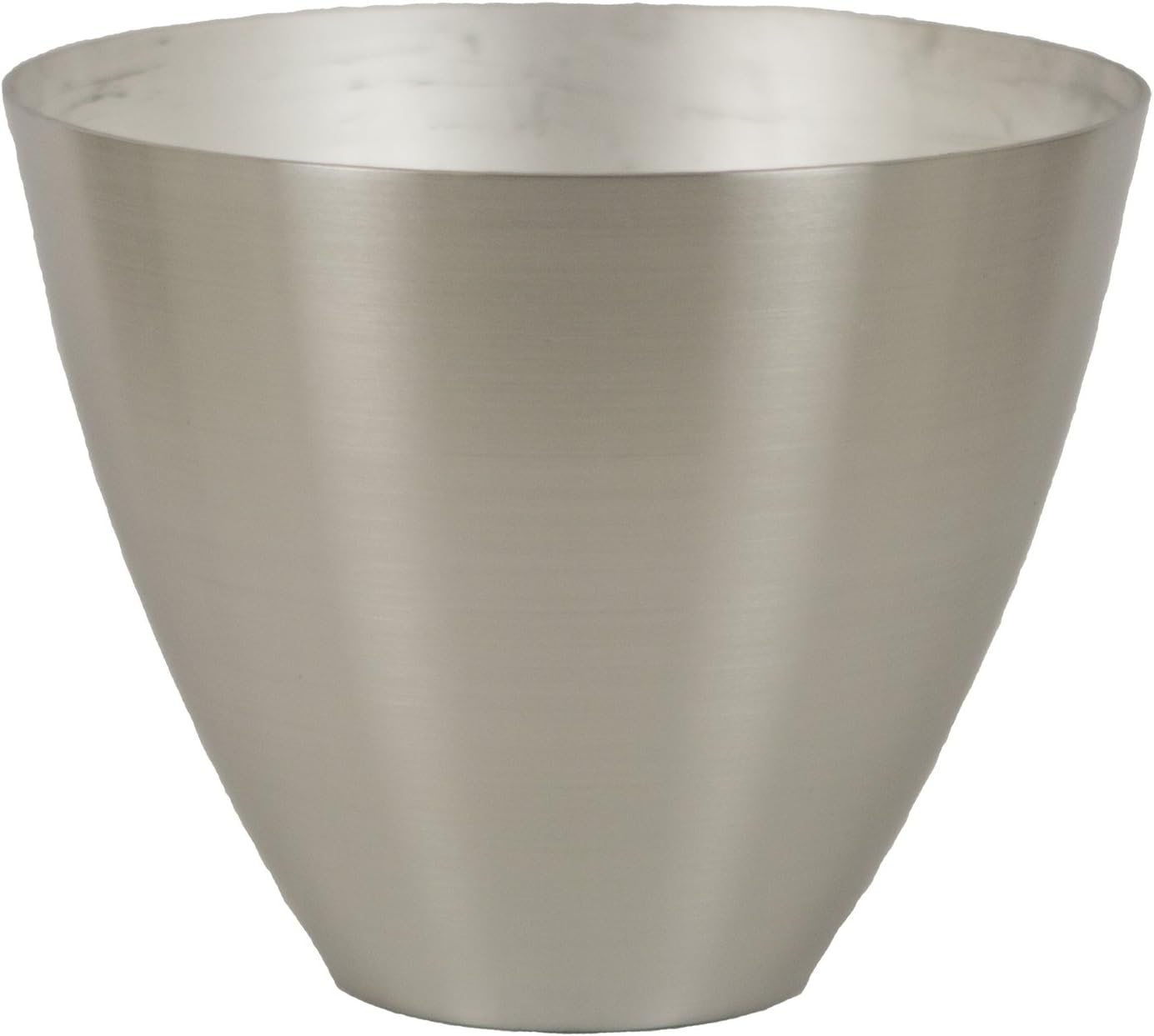 7.5" Bullet Style Round Designer Planter, Aluminum, Brushed Aluminum Finish