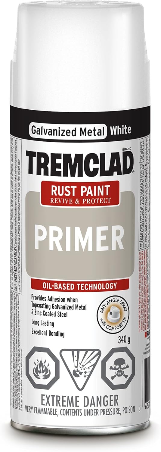 Rust Spray Primer Galvanized Metal White, 340 g