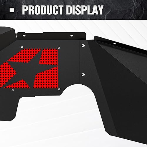 Vista 52 de Forros de guardabarros interiores delanteros compatibles con Wrangler JK y JKU Unlimited 2/4 puertas 2007-2018, estilo atornillable, cubierta