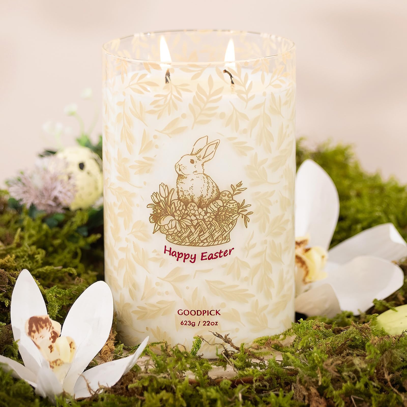 Amazon.com: Threlaco 4 Pcs Easter Bunny Candles Cute Spring Easter ...