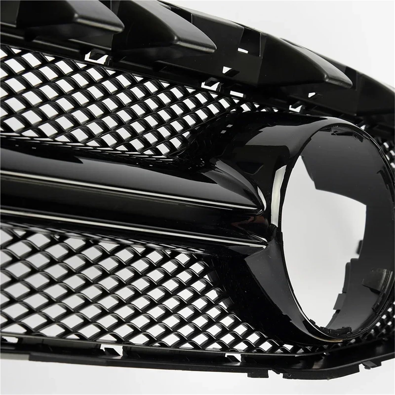 chrome grill przedni Przedni zderzak Grille Inlet Grill GT Diamond pasuje do Mercedes C117 W117 Benz 2013-2019 Tuning Facelift Chrome Silver AMG(AMG-Silver)