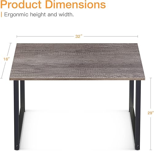 Miniatura 38 de Coleshome - Escritorio para computadora, de 32 pulgadas, estilo moderno y sencillo, para oficina en casa, escritorio estudiantil para escribir,