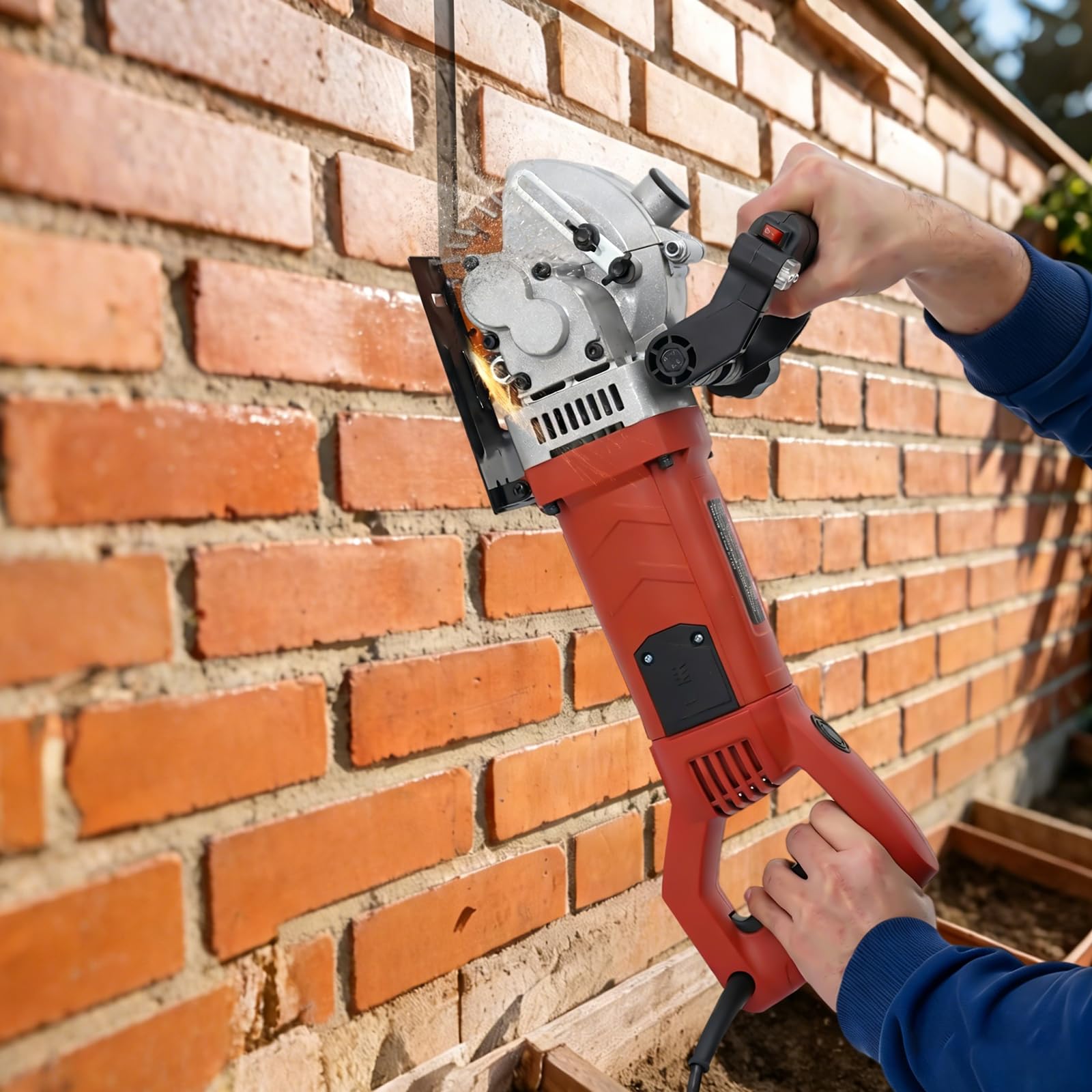 4800 W eléctrico para muros, 180 °, con función de protección contra fugas de 6200 rpm y 5 cuchillas, fresadora de pared