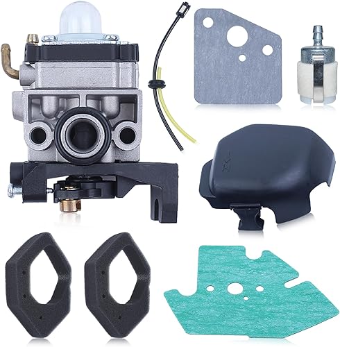 Adefol Kit de 8 piezas de cubierta de filtro de aire para carburador de motor, kit de 8 piezas para cortacésped Honda GX25 GX25NT HHT25S con línea