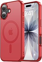 Vista 108 de Funda Magnética para iPhone Air Compatible con MagSafe Resistente a Caídas de 16 Pies Cubierta Trasera con Sensación de Piel Mate a Prueba de Golpes