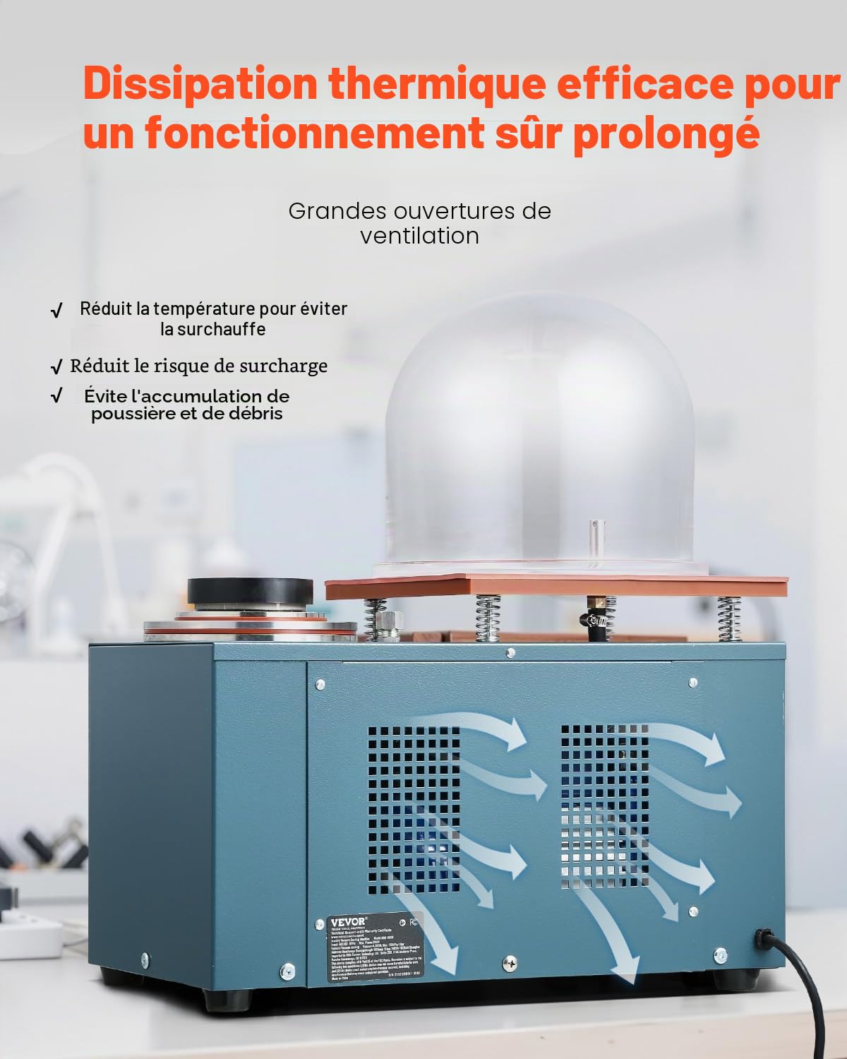 VEVOR Machine de Fonte à la Cire Perdue sous Vide, Machine pour Moulage de Précision 290 W, avec Port d'Injection Pratique, Manomètre de Précision, Équipement pour Coulée de Bijoux Fusion de Métaux