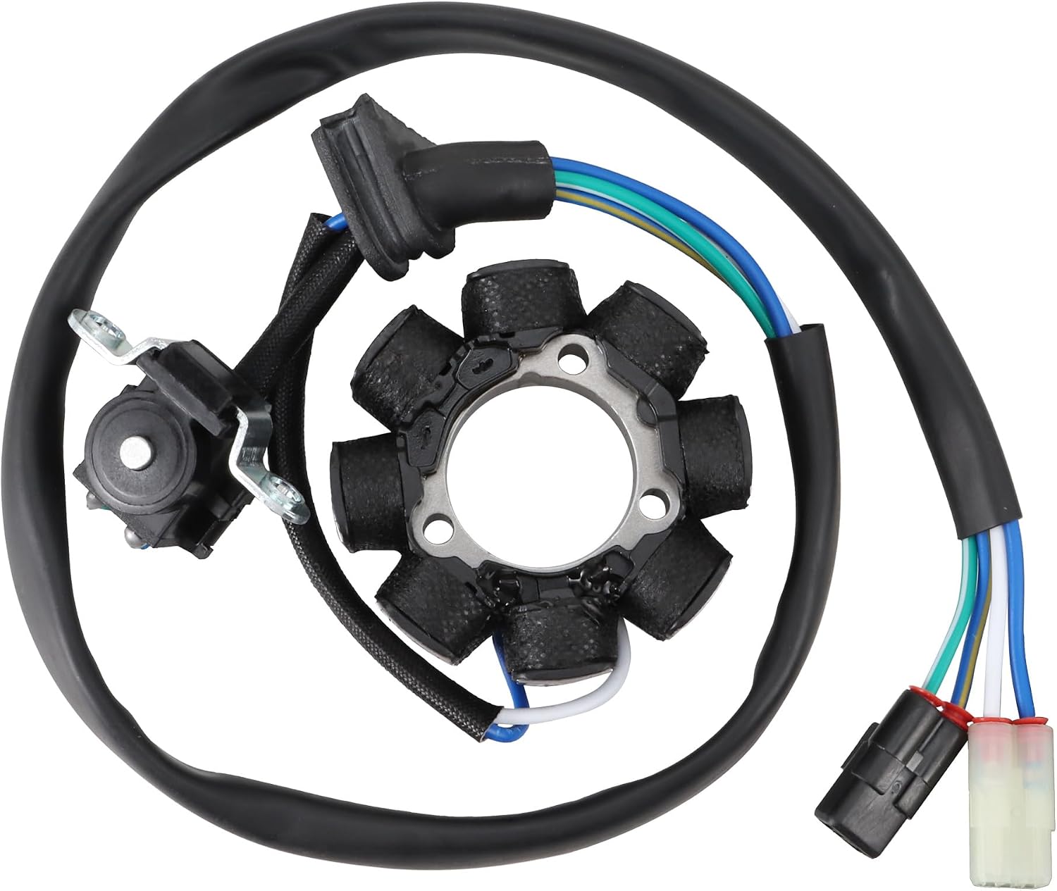 WOOSTAR 8 Coil 4 Wire Stator Magneto Replacement for 2004-2009 CRF250 2012-2013 CRF250R 2015-2017 CRF250X 2004 CRF450 CRF450R OEM 31120-MEN-003 31120-MEN-000 Dirt Pit Bike
