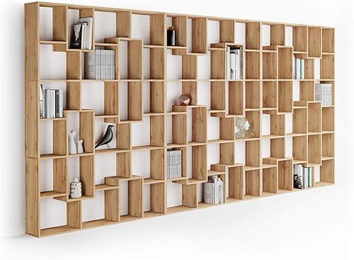 Miniatura 171 de Mobili Fiver, Estantería Iacopo XS (63.31 x 31.5 pulgadas), roble rústico, fabricada en Italia Roble rústico,Ashwood Negro,Ashwood Blanco,Efecto