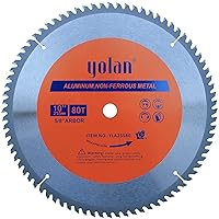 Vista 7 de Yolan Hoja de sierra circular de corte de aluminio de 10 pulgadas, dientes TCG con punta de carburo 100T, eje de 5/8", para sierra de mesa y sierra