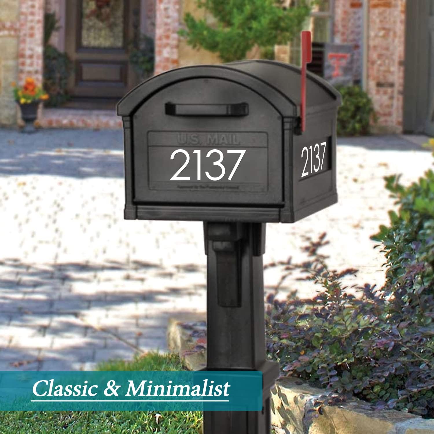 Diggoo 5" Reflective Mailbox Numbers Sticker Decal Die Cut Classic Style Vinyl Number Self Adhesive 2 Sets for Mailbox, Signs, Window, Door, Cars, Trucks, Home, Business, Address Number