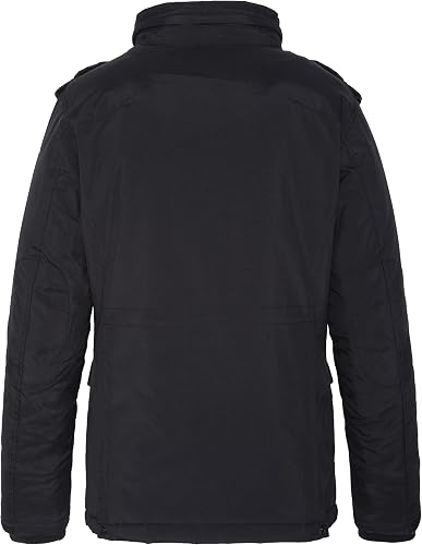 Schott NYC Men's Field Parka Long Sleeve Coat, Black, Large - 4