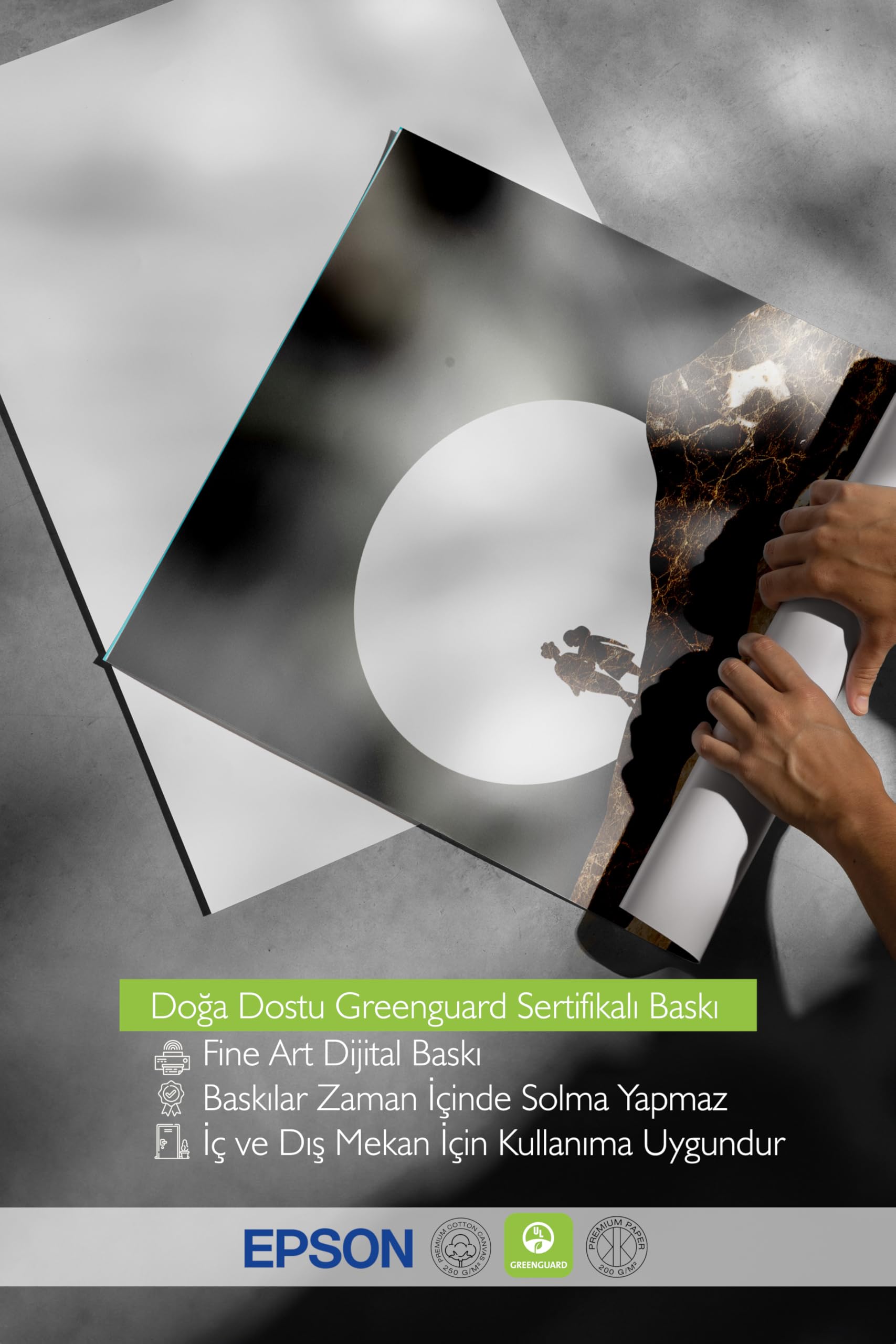 Zestia Siyah Çerçeveli Tablo, Çift Silueti, Büyük Ay Arka Planı, Kolaj Stil Poster No: 106604 30 x 40