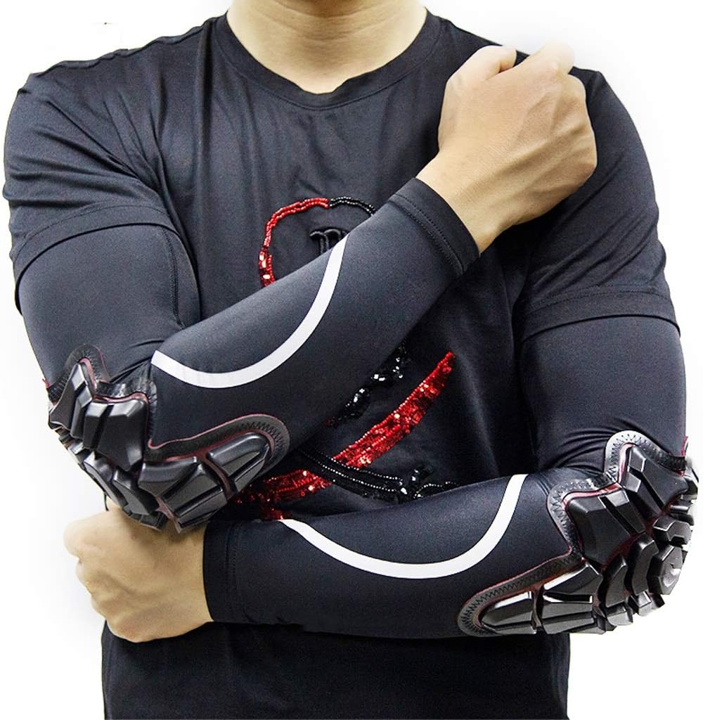 HBJWOV Men's Protective Ice Sleeve Elbow Pads Bicycle Riding Outdoor Protection Motorcycle Arm Guard Racing Knight Sports Pads(XL)
