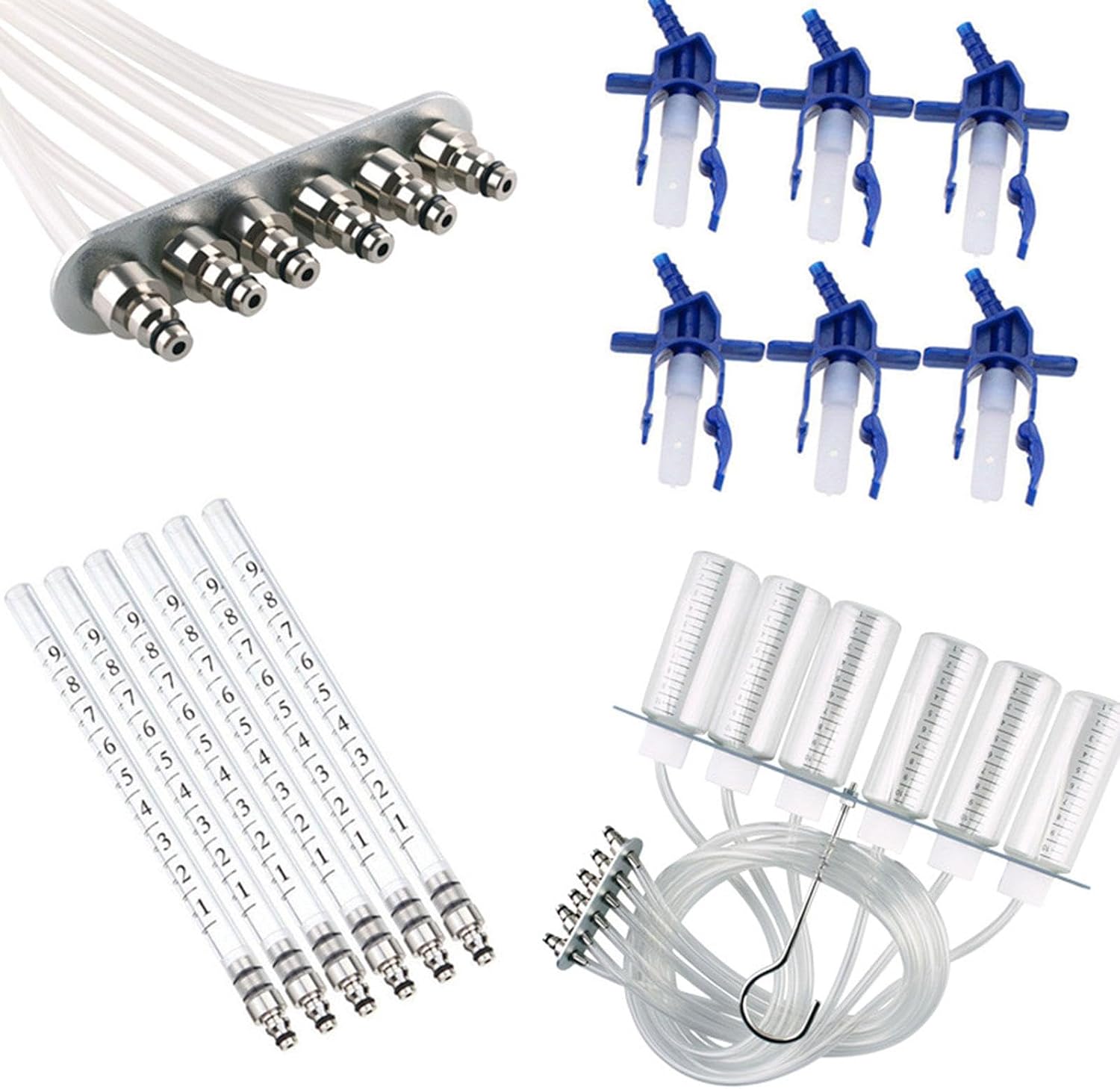 Diesel Injector Meter Test Set Measurement Gadgets 6 Cylinder Common Rail Adaptor Auto Repair Tools for Automotive