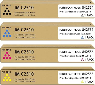 High Capacity IMC2510 IM C2510 Toner Cartridges [30,000 Pages] 842554 842557 842556 842555 IMC2010 IM C2010 Toner Set Remanufactured Replacement for Ricoh IM C2010 IM C2510 Toner Printer