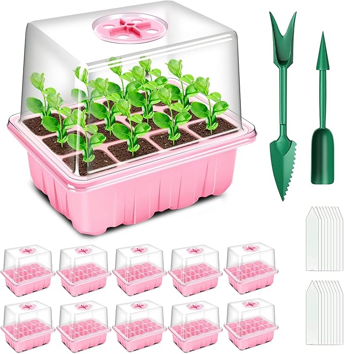 YAUNGEL Indoor Greenhouse Propagator, Pack of 10, 120 Cells, Mini