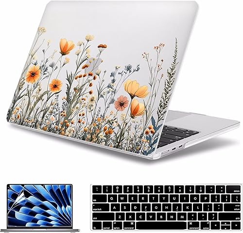 Miniatura 11 de Funda para MacBook Air de 15 pulgadas A3241 A3114 A2941 (versión 2023 2024 2025) – Carcasa rígida protectora a presión para MacBook Air de 15.3
