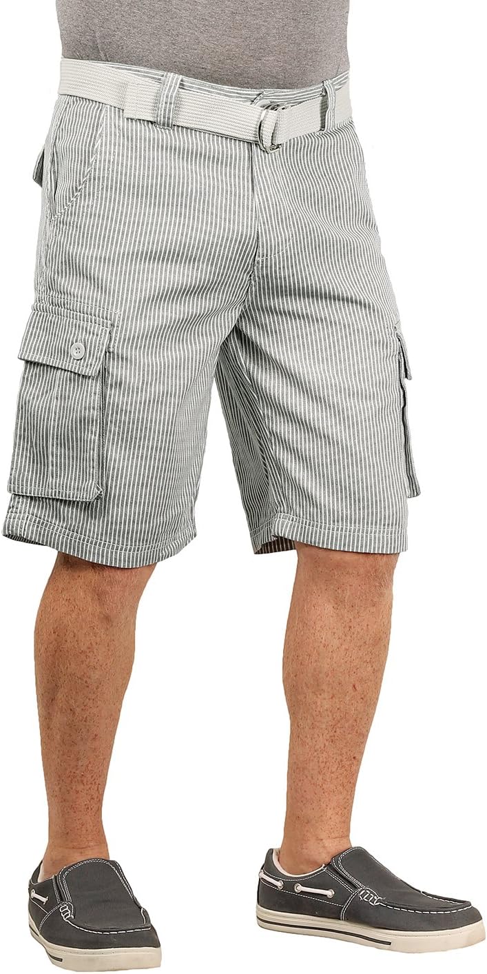 1688 Revolution Men's Belted Twill Cargo Shorts