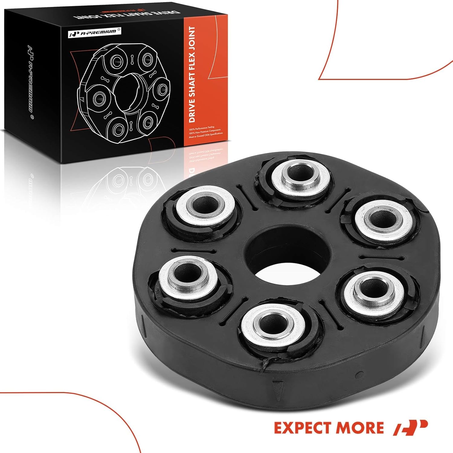 A-Premium Front Drive Shaft Coupler Flex Joint Propshaft Coupling with Bolts Compatible with Cadillac CTS 2003 2004 2005 2006, Manual Transmission