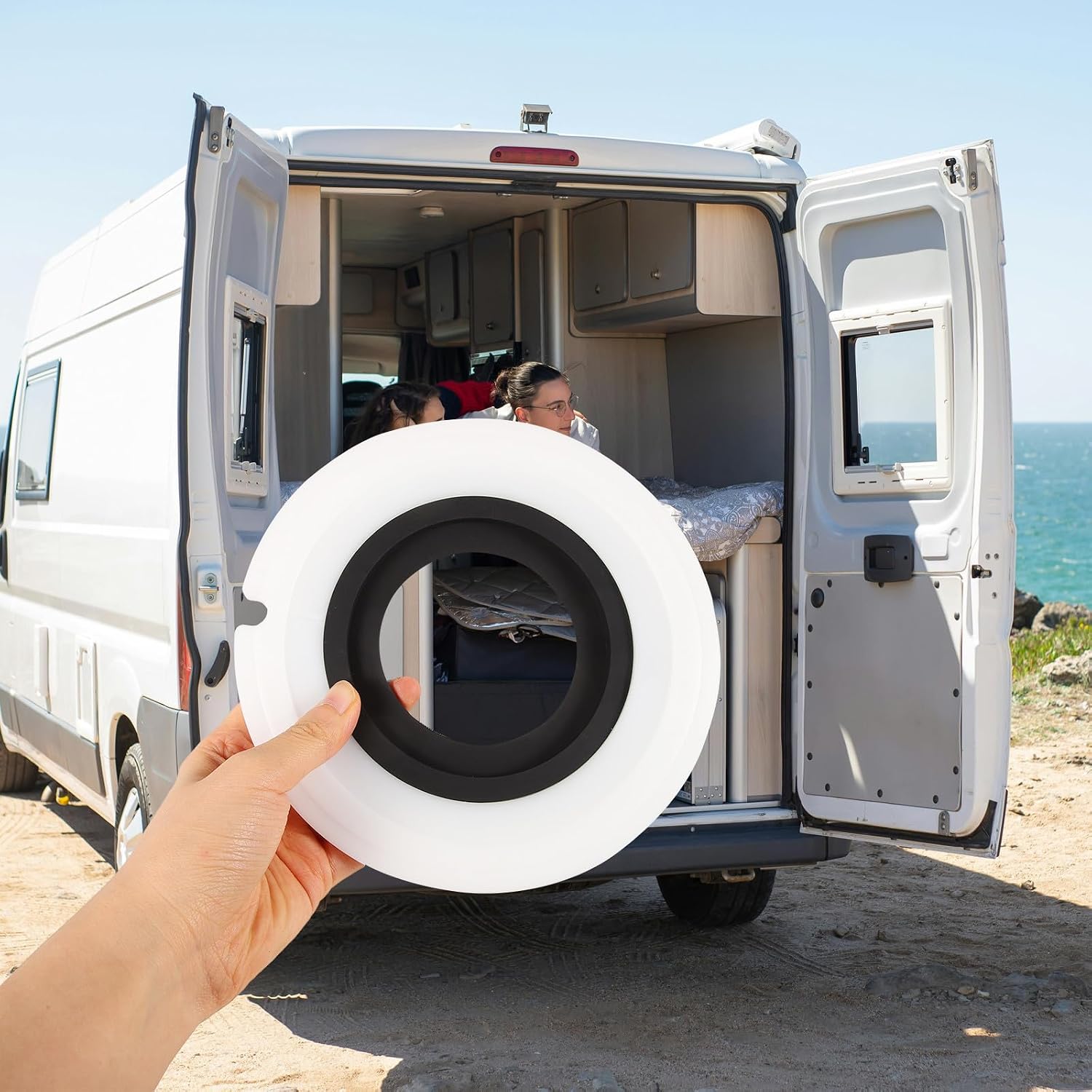 Rv Toilet Seal Rings Replacement for Travel Rv Toilet, Silicone Material, Easy Installation, Prevents Odor Leakage, for Boats and Camping Vehicles