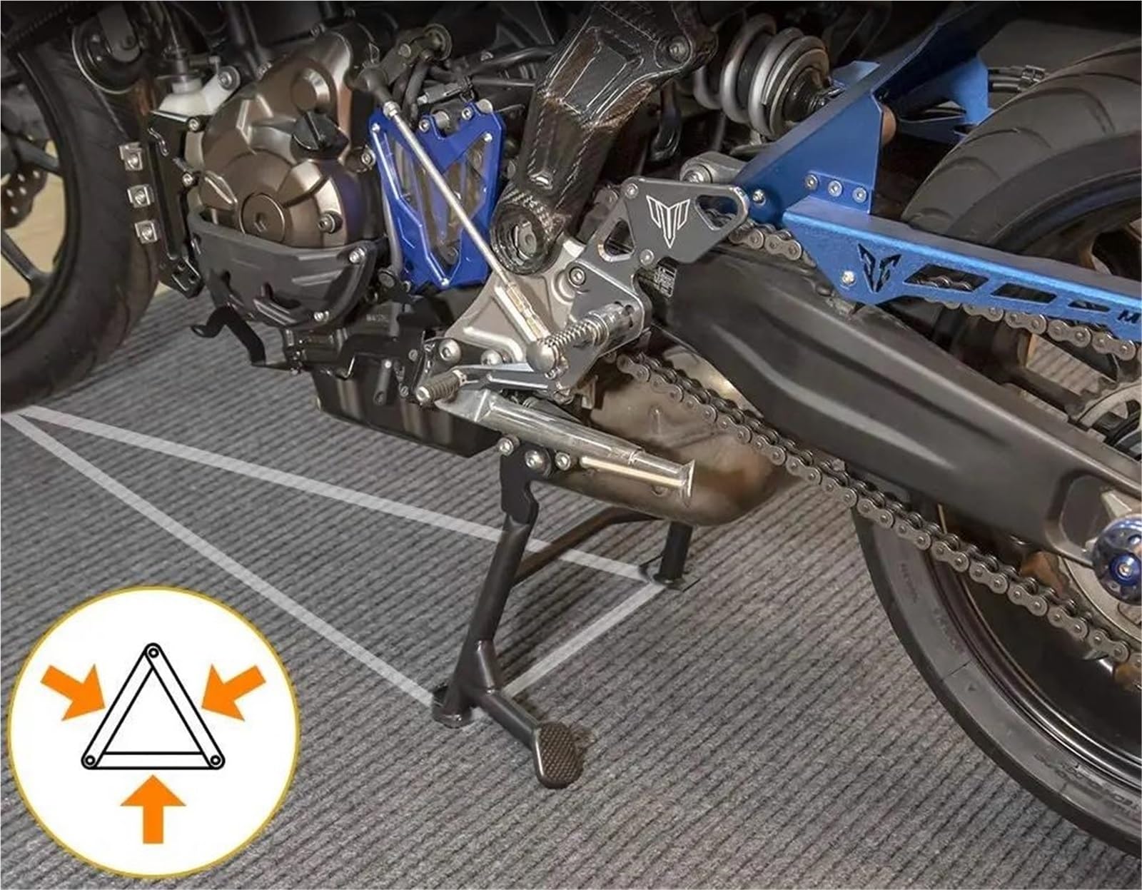Supporto Cavalletto Laterale Cavalletto Centrale Moto, per Y&amaha FZ-07 FZ07 MT07 per Tracer 700 2013-2020