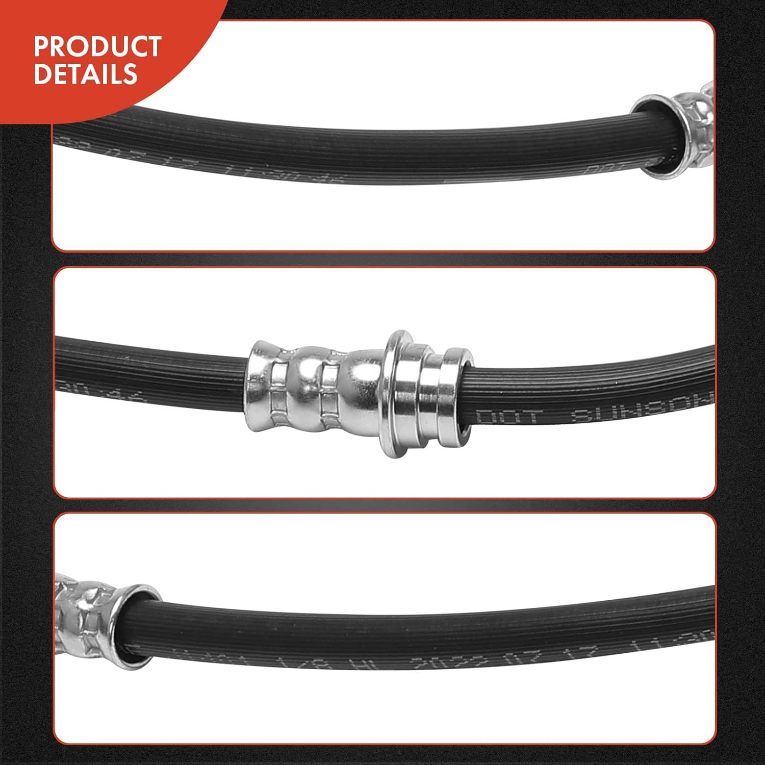 A-Premium Rear Side Brake Hydraulic Hose Compatible with Select BMW Models - 318i, 318is, 323Ci, 328Ci, 323i, 323is, 325Ci, 330Ci, 325i, 325xi, 330i, 330xi, 328i - Replace# 34301165174 (Pack of 2)