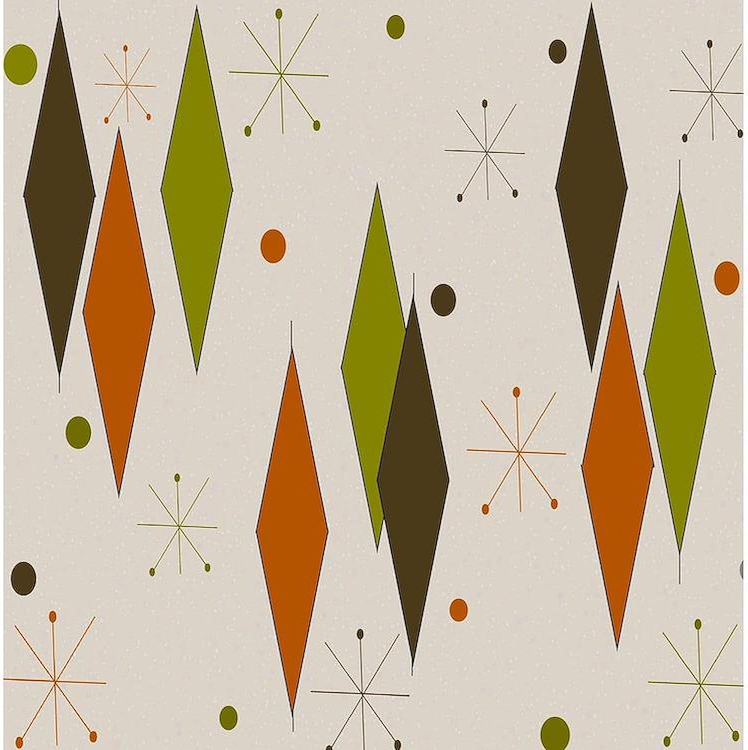 CafePress Mid Century Diamonds Decorative Fabric Shower Curtain