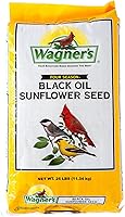 Wagner's 76027 Black Oil Sunflower Seed 25-lb Bag - High-Energy Bird Food for Cardinals, Finches & Songbirds