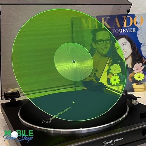 Miniatura 4 de Alfombrilla de acrílico para tocadiscos - Plato deslizante de vinilo para tocadiscos de 12 pulgadas - Reduce el ruido y mejora la calidad del sonido