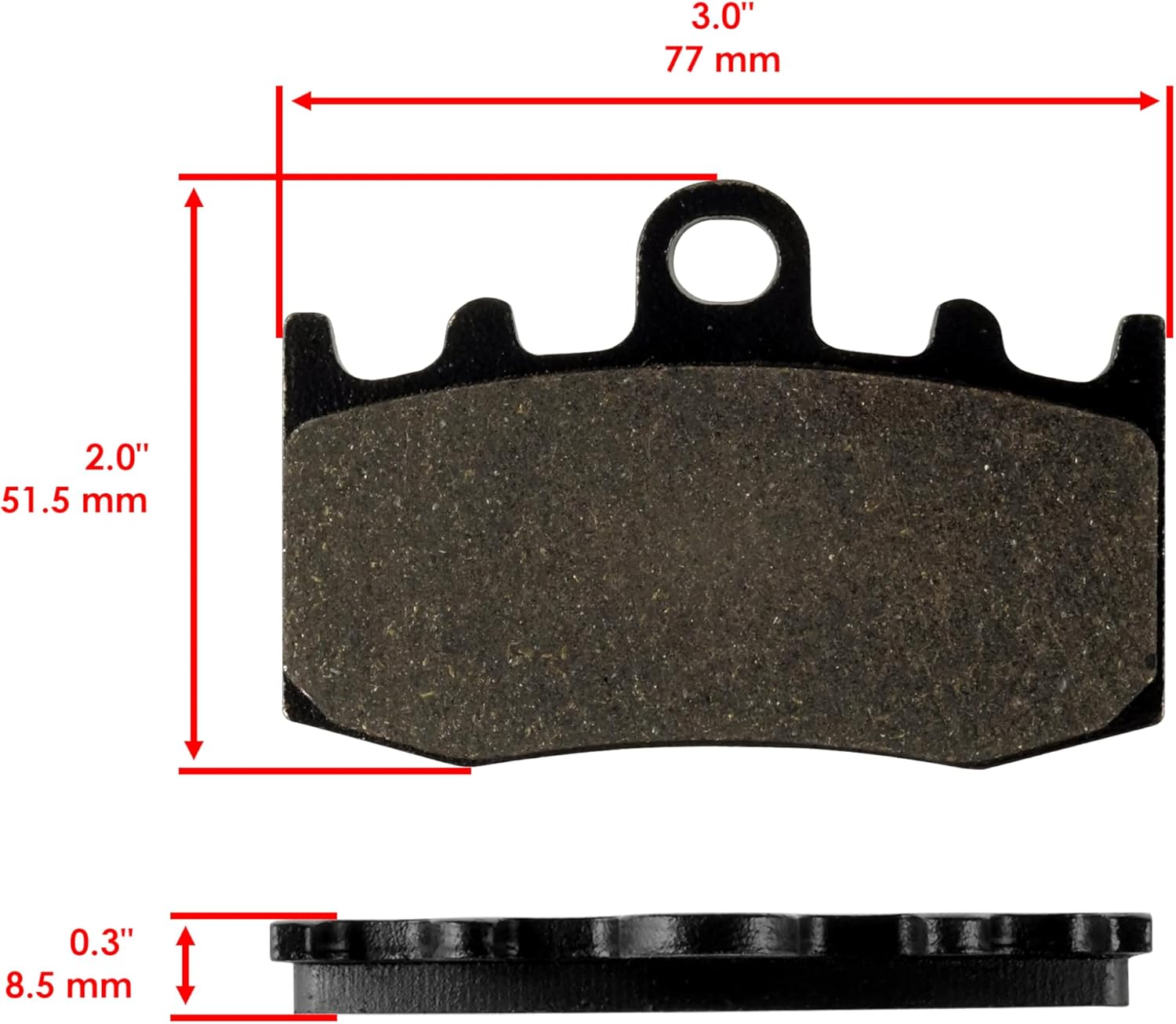 Caltric Front Rear Brake Pads Compatible with Bmw R1100S Non Abs 2000-2005 / R1150Rt 2001-2005