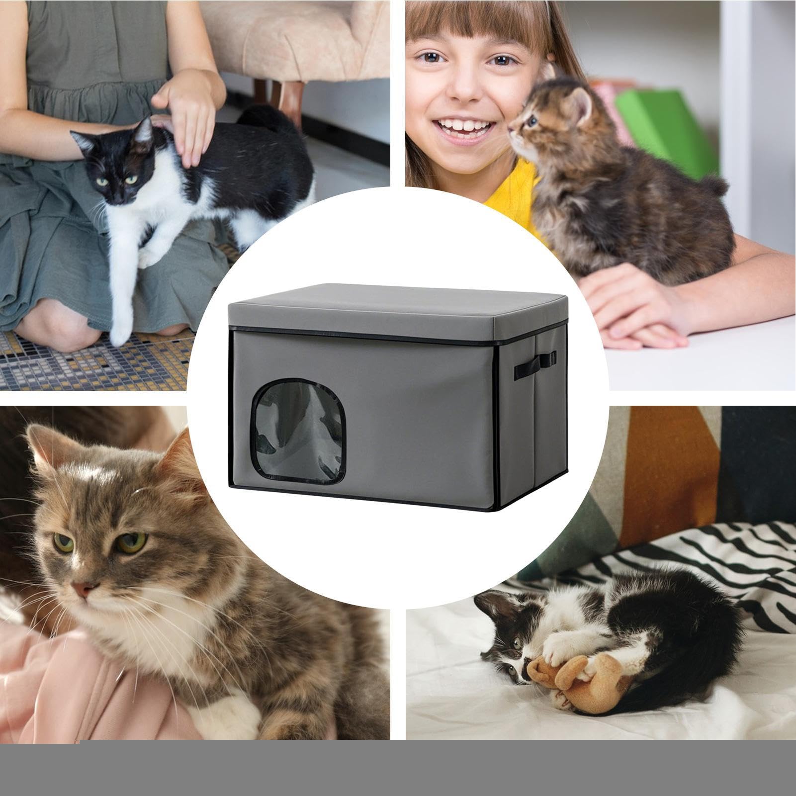 Casa Interior para Gatos Hamaca Recinto Plegable Refrigerante Mascotas