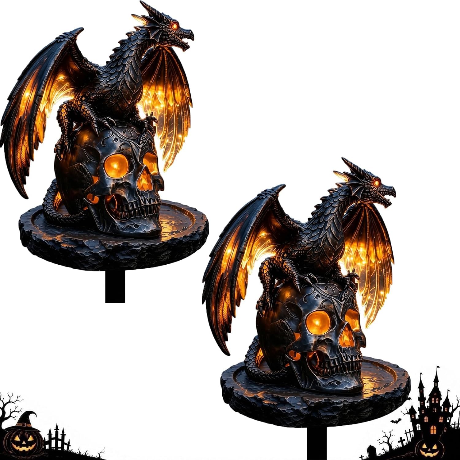 Dragon Legacy Golden Ember Edition Solar Garden Light