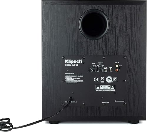 Miniatura 7 de Klipsch Synergy Black Label Sub-120 Subwoofer de disparo frontal de 12 pulgadas con 200 vatios de continuo y 400 vatios de potencia dinámica, y
