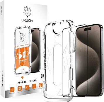 Extra Strong Screen Protective Glass with Alignment Apparatus Compatible with URUCHI Samsung S25 Ultra and Against Strokes That Leave Absolutely No Dust Under the Glass While Installing