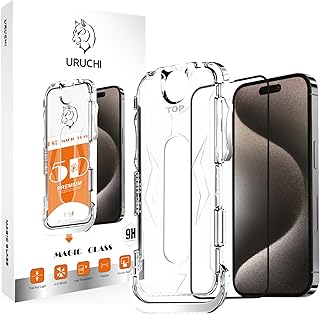 URUCHI Samsung S25 Ultra İle Uyumlu Hizalama Aparatlı ve Takılırken Camın Altında Kesinlikle Toz Bırakmayan Darbelere Ka