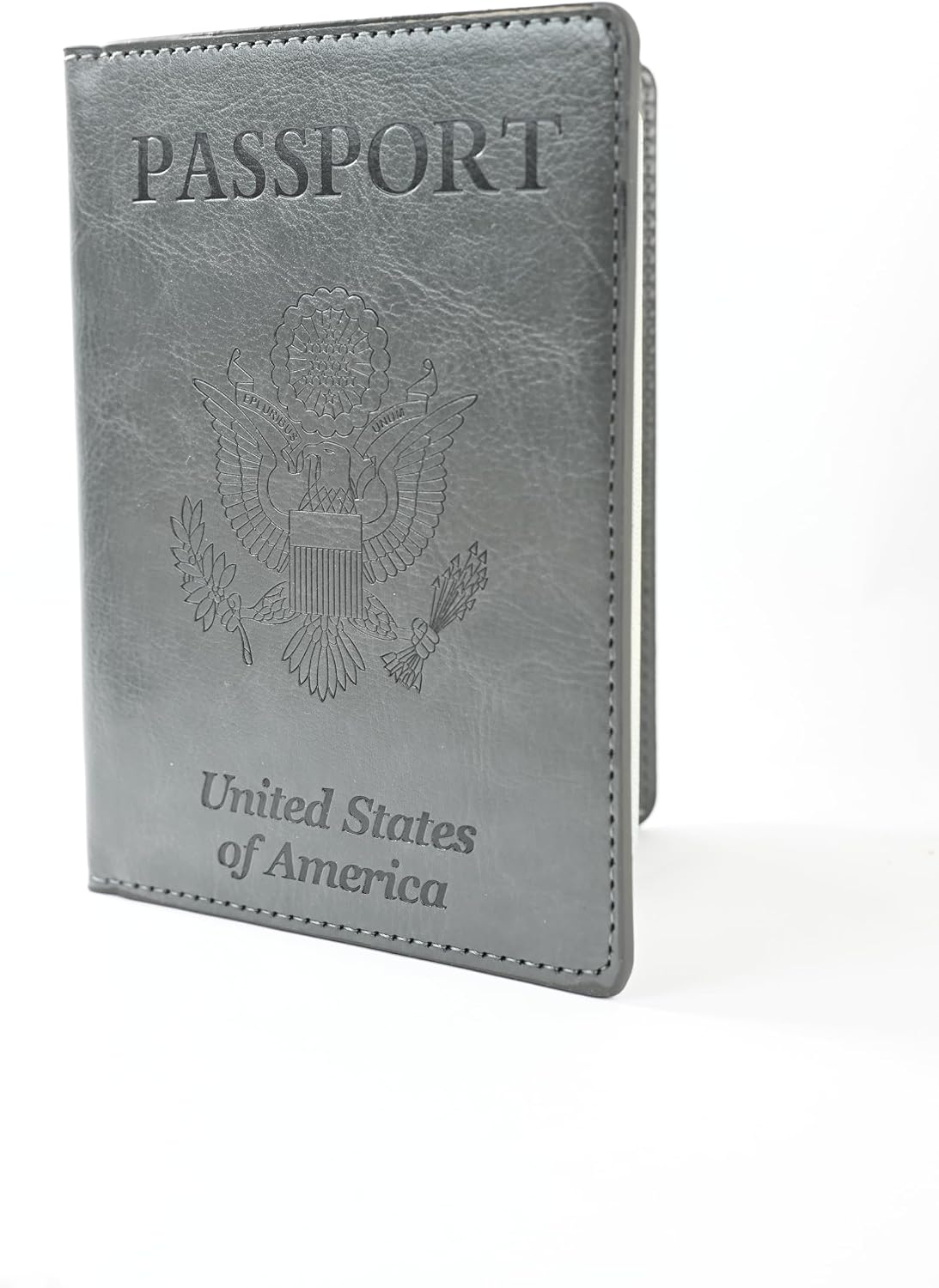 Skywin Passport Holder (Grey) with Tracker Finder Combo - Passport Case Organizer + Easily Find Your Passport Compatible With Apple iOS, Passport Holder Women or For Men