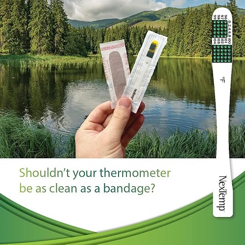 Miniatura 8 de Termómetros de un solo uso suministros de primeros auxilios desechables envueltos individualmente, alta precisión para el trabajo, la escuela, el