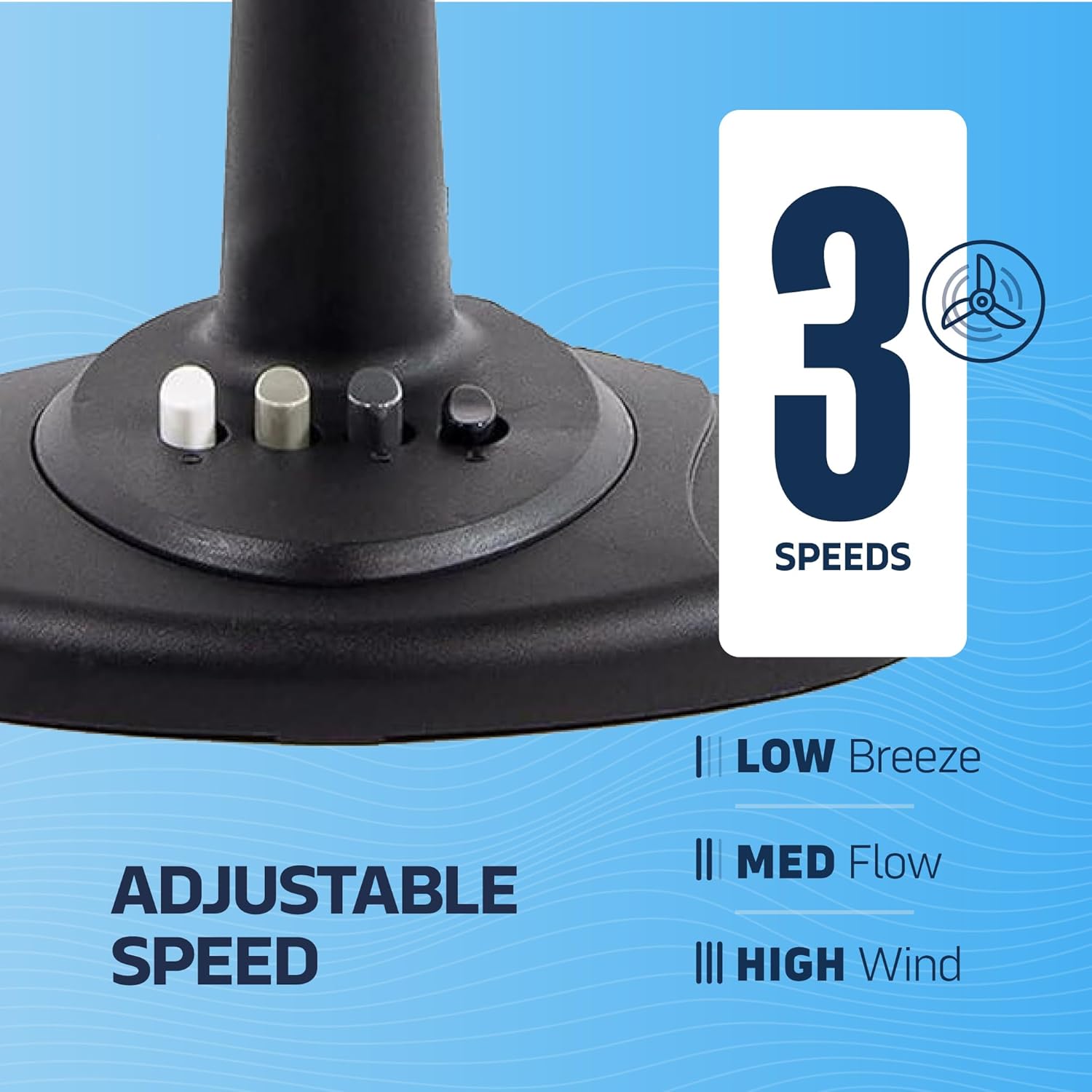 12 in Oscillating Table Fan 3 Speeds, with 180° Adjustable Tilt and Convenient Push Button Controls, Desk Fan Ideal for Home, Bedroom, Dorm & Office