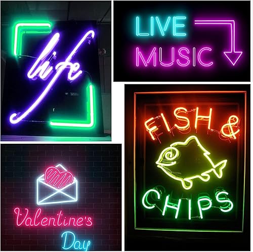 Miniatura 3 de Ourbest 5in1 Electroluminescent Neon Strip Light Wire, EL Wire Lights Battery Pack for Cosplay Halloween Christmas Party Decoration StaySlowFast