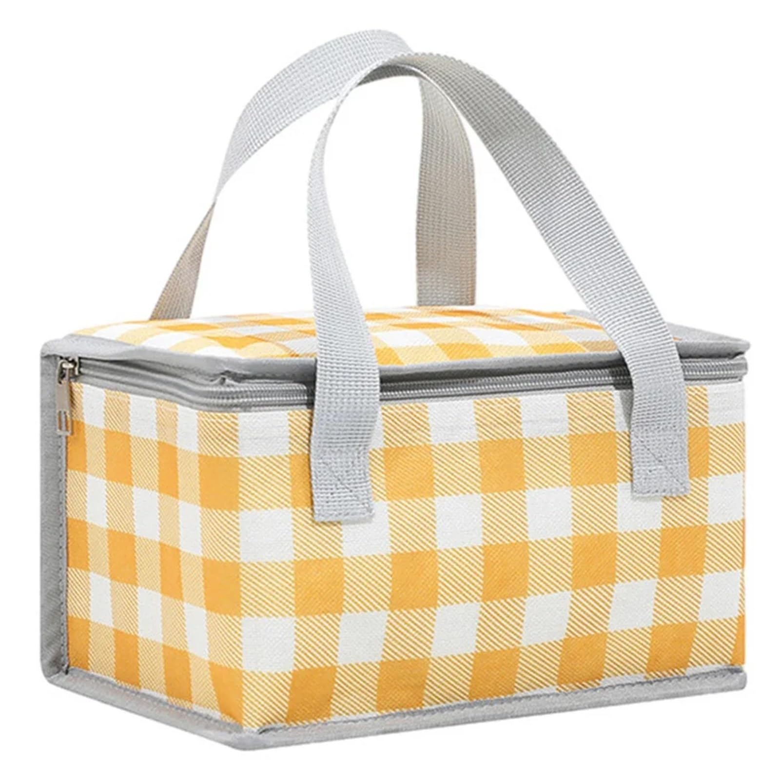 Bolsa Almuerzo Bolsa de Picnic grande for exteriores, bolsa refrigeradora portátil con aislamiento térmico, bolsas Bento for bebidas de Camping, suministros de Picnic, 3 uds.(Yellow)