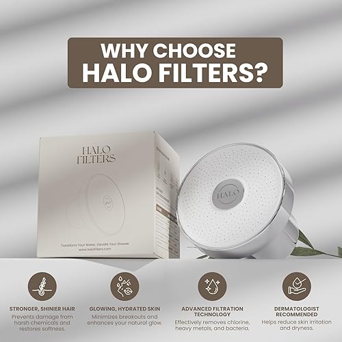 Miniatura 2 de Cabezal de ducha filtrado  Filtro de ducha de alta presión para agua dura, mejora la salud del cabello y la piel, minimiza la pérdida de cabello,