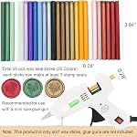 26 Pcs Wax Seal Sticks Mixed Colors, Andotopee Glue Gun Sealing Wax Sticks for Wax Seal Stamp, Premium Mini Wax Seal Glue Gun Sticks Gold Green Red Assorted Colors for Envelope Seal Craft (26 Colors)