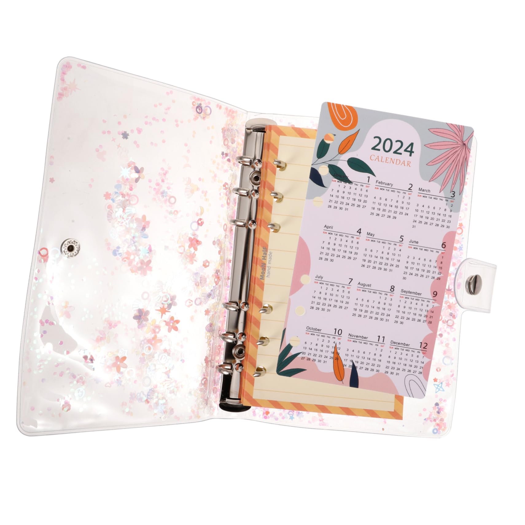 DOITOOL 5 Set Notebook con Glitter e Raccoglitore Sciolti per Pianificazione e Scrapbooking Copertura Rimovibile per e Progetti