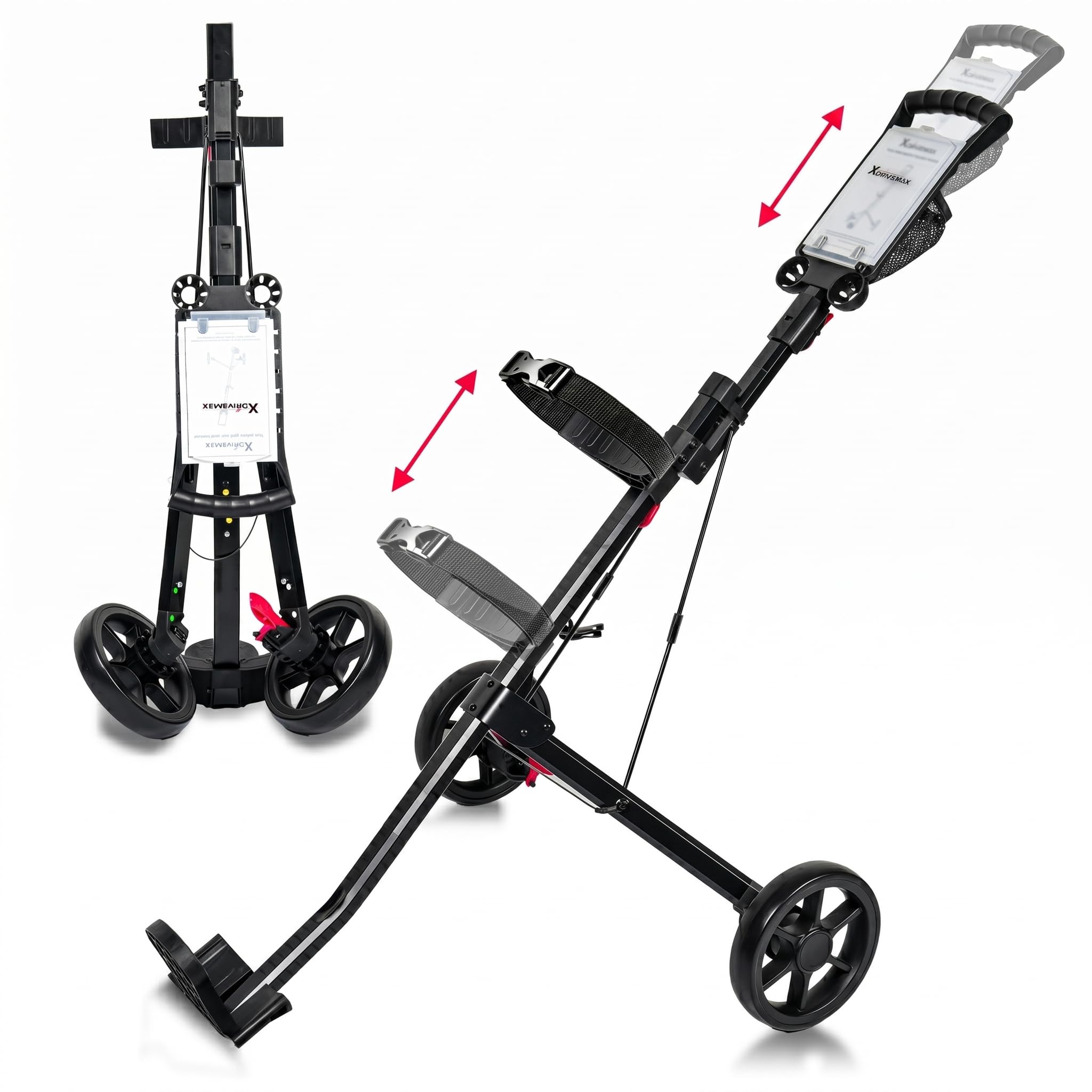 XDriveMax Golf Pull Push Cart 2 Wheel,Foldable Golf Push Cart for Golf Clubs,Lightweight Folding Golf Walking Pull Carts,dsad