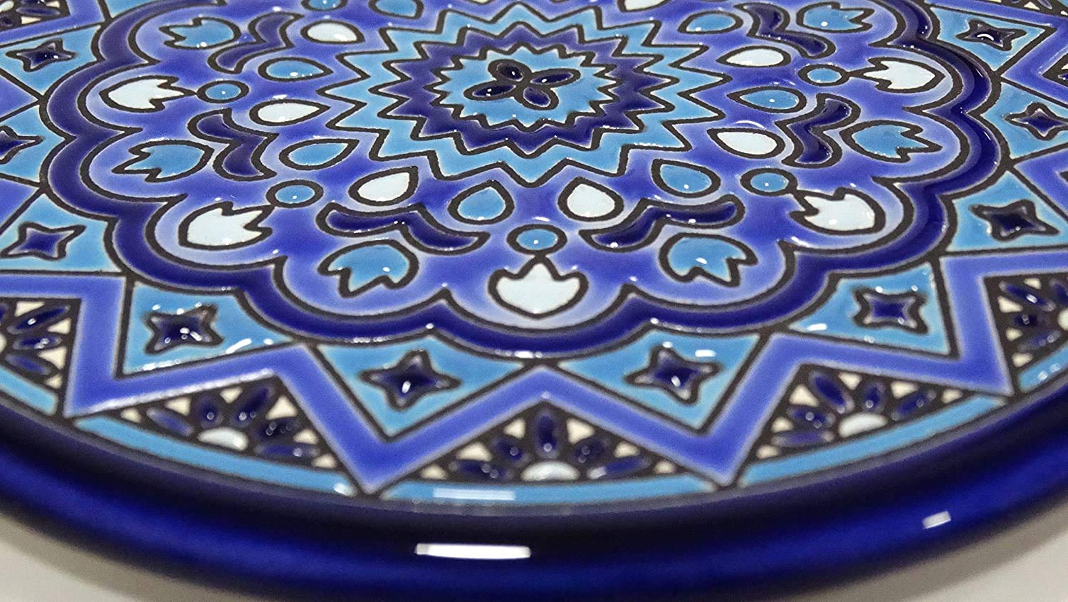 Grabado y Cerámica España .Platos Decorativos para Pared, Pintados a Mano con la técnica de la Cuerda Seca .Cerámica Andaluza.51444